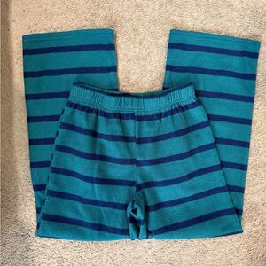 Eddie Bauer Teal and Navy Striped Kids Pajama Bottoms